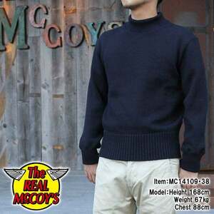 THE REAL McCOYS USN ミリタリー ウールセーター JERSEY 38 M 定価39,600円　c-2 a-1トイズマッコイ リアルマッコイズ フリーホイーラーズ