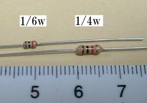 ☆☆　カーボン抵抗 １／４ｗ　1Ω ～ 2.2M　(74種より選択)　同値１０本入り　☆☆