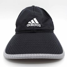 【中古】アディダス ツイルキャップ 帽子 フリーサイズ(54～57cm) ブラック KCM001 ユニセックス ADIDAS_画像2