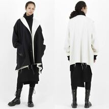 Y's COTTON WOOL NYLON NO COLLAR COAT 1_画像2