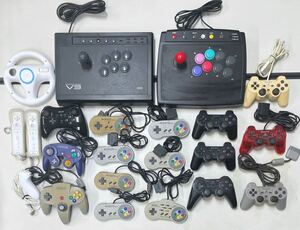 1st241 ゲーム機各種 コントローラー 大量セット!! PS1/PS2/PS3 プレイステーション スーパーファミコン 任天堂64 ゲームキューブ Wii 他