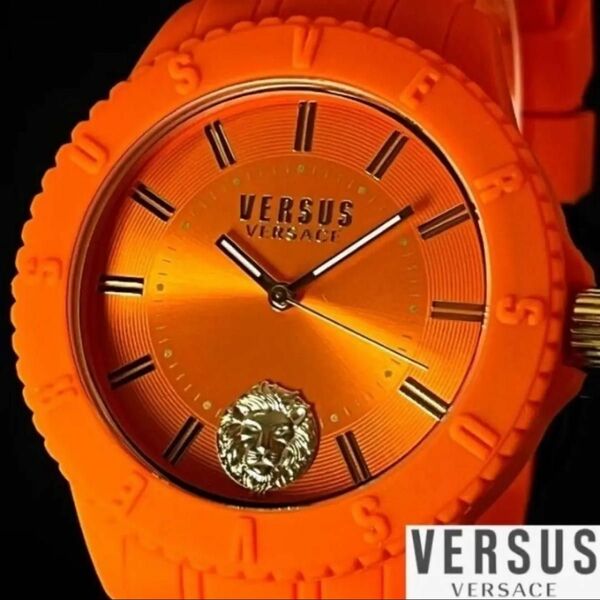 ★オレンジ色★Versus Versace/ベルサス ベルサーチ/メンズ.レディース腕時計/お洒落/プレゼントに/男性.女性用