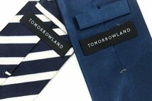 999円～ トゥモローランド TOMORROWLAND ストライプ柄 ライン柄 無地 メンズ ブランド ネクタイ 7点 セット まとめ売り 大量 卸 ts8328_画像3