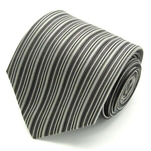  Comme Ca Ism silk stripe pattern brand necktie men's gray COMME CA ISM