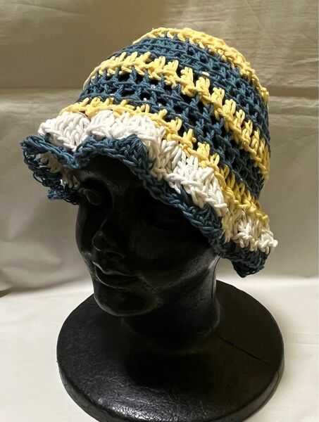 ○夏秋帽子〜色んな色の帽子【No.105】SSサイズ　お母さん手編み帽子