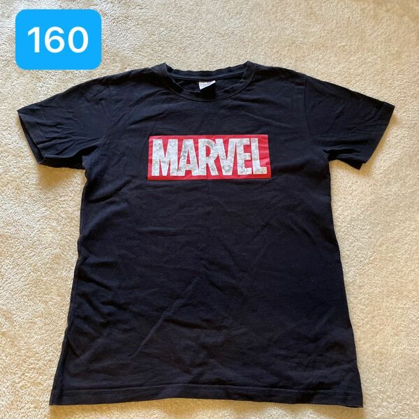 160 半袖シャツ Tシャツ MARVEL 半袖Tシャツ ロゴTシャツ