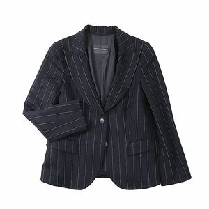 3-WI104 エンポリオアルマーニ EMPORIO ARMANI ウール ジャケット ブラック 44 レディース