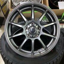 【送料無料】ダンロップ WM02 215/60R17 96Q 2023年製 社外アルミ付き(010Ⅱ) 7.0J 5/114.3 +48 新品スタッドレス1台分 エスティマ C-HR 等_画像3