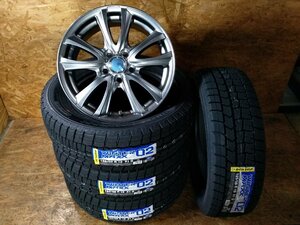 【送料無料】プリウス用 新品スタッドレスセット ダンロップ WM02 195/65R15 91Q 2023年製 社外アルミ付(シビラ) 6.5J 5/100+40