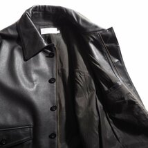 K8757P　▼tac:tac タクタク▼　ASYMMETRY COLLAR LEATHER JACKET オーバーサイズ アシンメトリーカラー レザージャケット L 秋冬 rb mks_画像6