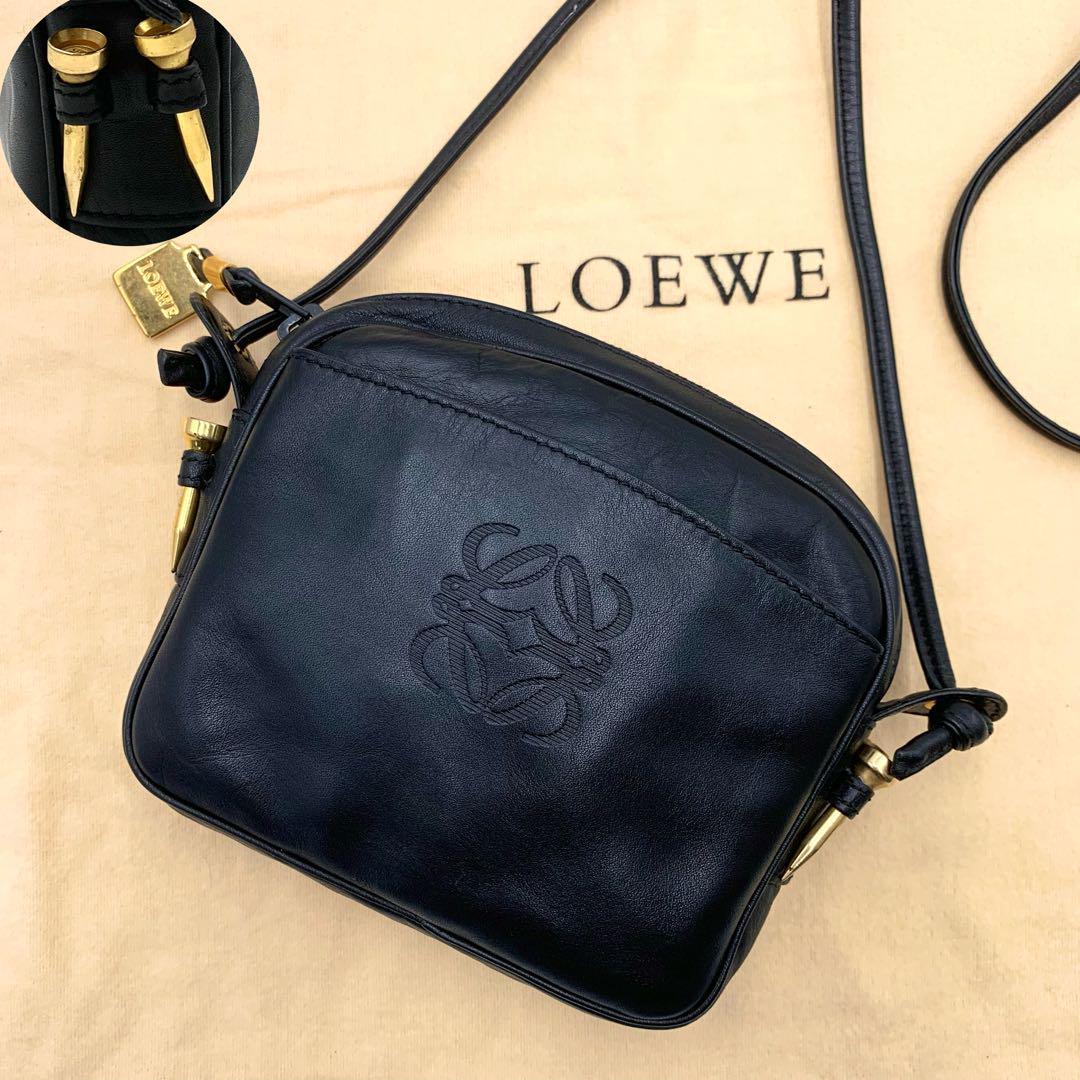 Yahoo!オークション -「ロエベ loewe ショルダーバッグ ナッパレザー