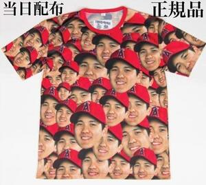 【球場限定】正規品 大谷翔平 エンゼルス フェイス Tシャツ 顔だらけ XL 2021年 来場者限定