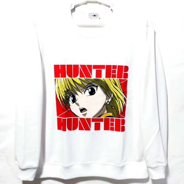 特価/未使用【サイズ=4L(3XL)】HUNTER×HUNTER/ハンターハンター/メンズ/ポンチ生地/スウェット/トレーナー/胸囲=110～118cm/white