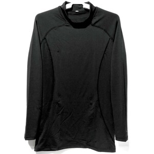 特価/未使用【サイズ=LL(XL)】コンプレッション/メンズ/長袖/ミドルネック/インナーシャツ/ストレッチ/加圧効果/胸囲=104～112cm/black