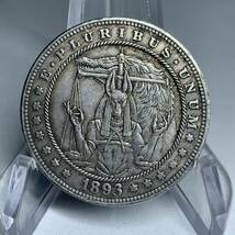 WX1207流浪幣 天眼 狼犬ヤギ 鷹紋 外国硬貨 貿易銀 海外古銭 コレクションコイン 貨幣 重さ約25g_画像1