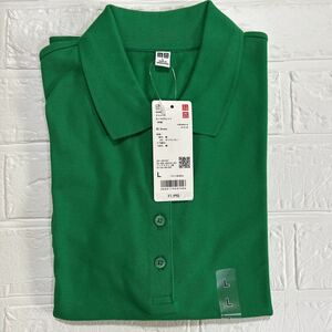 Ｌサイズ【ユニクロ】 ストレッチカノコポロシャツ（半袖）（カラー: 55 GREEN）