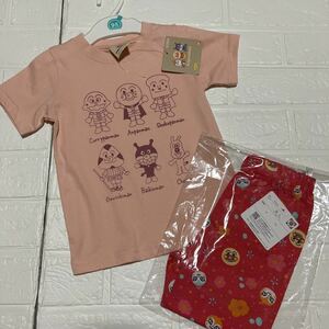 95　アンパンマン 半袖Ｔシャツ／天竺 ハーフパンツ　2点セット