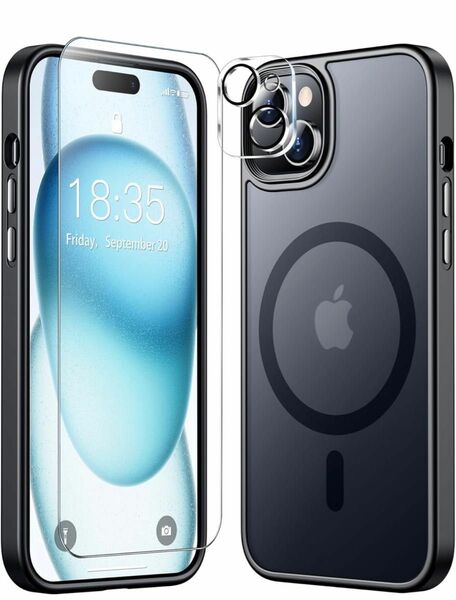 iPhone15 用ケース MagSafe対応 耐衝撃 マグネット搭載 マット感 指紋防止 アイフォン15互換のケース 