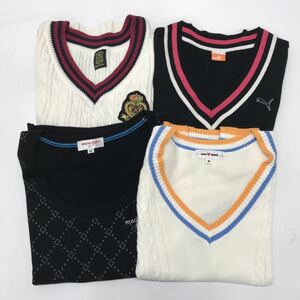 4着セット！【USED】PUMA プーマ marie claire マリクレール etc ニット ベスト レディース M ゴルフウェア