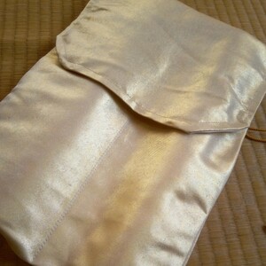  two division shakuhachi sack gold paint plain double-woven obi from 1