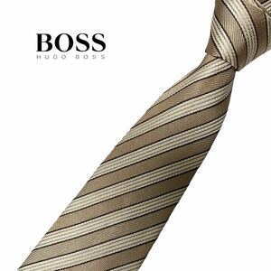 HUGO BOSS necktie reji men taru pattern stripe pattern Hugo Boss USED used m350