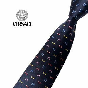 VERSACE ネクタイ メドゥーサ柄 リボン柄 ヴェルサーチ USED 中古 m373