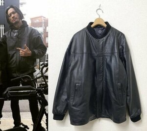 【長瀬智也着 美品 定価5.8万円】SAMS CHOPPERS サムズ LEATHER DERBY JACKET レザーダービージャケット M ブラック 黒 レザージャケット