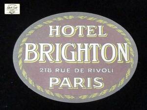 【y5038】送料84円～◆ビンテージ風/海外ステッカーシリーズ/HOTEL BRIGHTON◆検欧米アンティークビンテージ旅行トランクケース