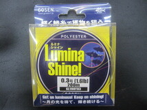 新品☆GOSENゴーセンLuminaShineルミナシャイン/イエロー0.3号【1.6LB】200ｍ（検）アジング34TICTダイワシマノエステルライン_画像1