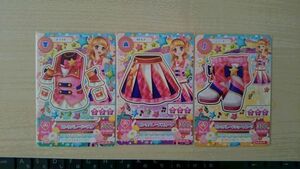 アイカツ 2015 1弾 ピンクパレード コーデ あかり セット 3枚