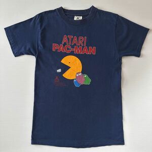 パックマン アタリ Tシャツ アメリカ製 1982年 メンズS 中古 ロスアンゼルスで購入 ネイビー ビンテージ ATARI PAC-MAN vintage T-shirts