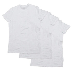 Tシャツ 3枚セット メンズ 丸首 クルーネック ホワイト Ｍサイズ DIESEL ディーゼル SPDG/AALW 3PK/8073/送料無料