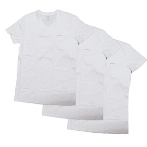 Tシャツ 3枚セット メンズ Vネック ホワイト Ｍサイズ DIESEL ディーゼル SPDM/AALW 3PK/8257/送料無料