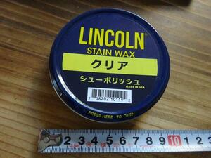 リンカーン ワックス LINCOLN 無色　ニュートラル 靴クリーム 靴磨き 革靴 革製品 ワックス シューケア カルナバワックス 石油成分不使用　