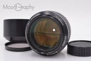 ★良品★ ミノルタ MINOLTA MC ROKKOR-PF 85mm F1.7 分解清掃済み リアキャップ&フィルター&フード付き #7641