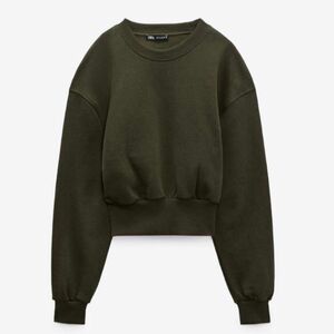 新品タグ付きザラZARAプリーツクロップドスウェットシャツ SWEAT COTTON AURALEE Pullover