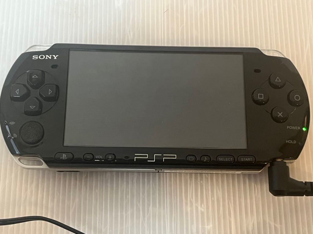 動作確認済みPSP本体 PSP-3000 ブラック メモリースティック付き 少し