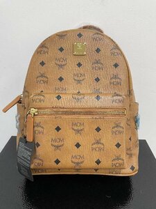 MCM エムシーエム スタッズリュック バックパック かばん バッグ 中古 ■ ブラウン ■