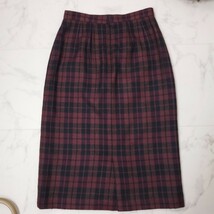 新品同様★BURBERRY バーバリー★きれい色ボルドーチェック★シルク使用*ダブルブレスト★スカートセットアップ ～SIZE11 L相当～_画像8