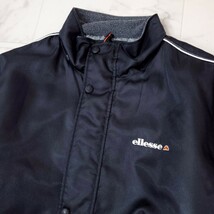 ellesse エレッセ 【極暖】ロング中綿ベンチコート ボアインナー ブランドロゴライン入り 黒 ブラック 〜SIZE L相当〜★_画像2