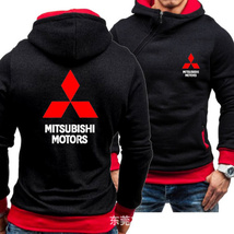 MITSUBISHI トレーナープルオーバーセーター斜めジッパー男性女性長袖コート標準ジャケット男性女性_画像1