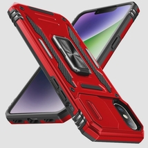 送料無料★iPhone XS/X ケース リング付き 耐衝撃 pc+tpu 車載ホルダー対応 回転スタンド機能(赤)_画像1