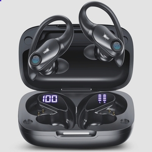 送料無料★Bluetooth 5.3 耳掛け式 ワイヤレス イヤホン ランニング マイク付 IPX7防水 片耳/両耳 左右分離型