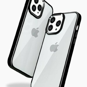 送料無料★MuZiF iPhone 11 Pro ケース 薄型軽量 耐衝撃構造 全面保護 背面クリア （ブラック）の画像6