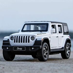 国内発送 1/32 ジープ・ラングラー　JL ルビコン クライスラー ミニカー ダイキャストカー モデルカー コレクション jeep 4WD 白　