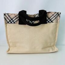 BURBERRY BLUE LABEL バーバリーブルーレーベル ノバチェック トートバッグ キャンバス T1028_画像3