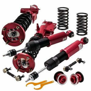  shock absorber Ford Mustang suspension 05-14 total length adjustment type 24 step attenuation adjustment red Maxpeedingrods
