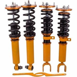  shock absorber 5 series F10 F18 suspension total length adjustment type BMW Maxpeedingrods yellow 
