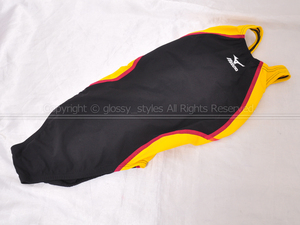 K1849-08# beautiful goods mizuno Mizuno is ikatto MX-11 Junior Fina approval .. swimsuit 85ND-160 black × yellow 130