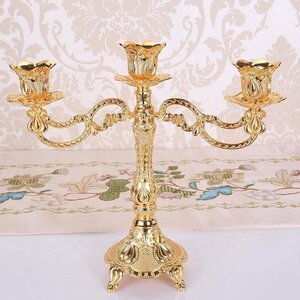 LYW631* west European style candle holder low sok establish stylish party interior wedding Ricci [ Gold ]